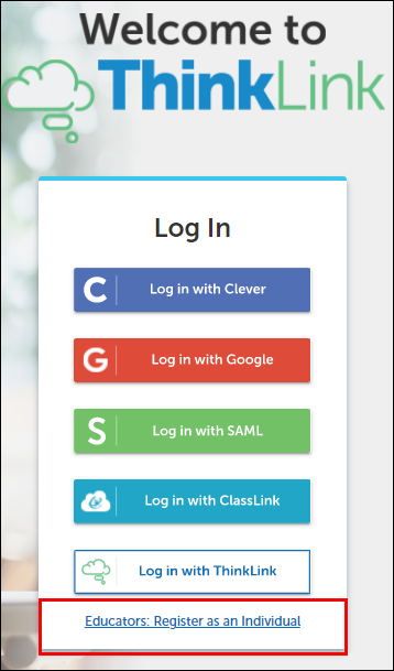 Creating Your ThinkLink Account Using Google